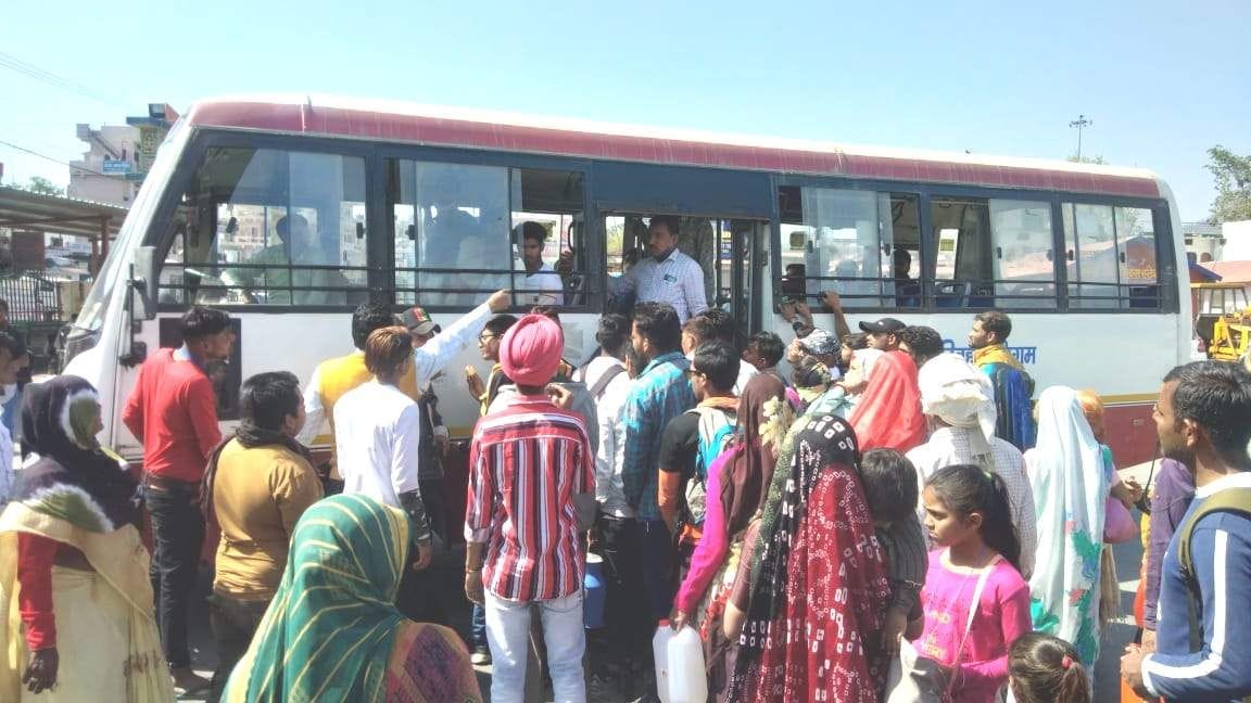 Roadways resources are less in front of the crowd of passengers