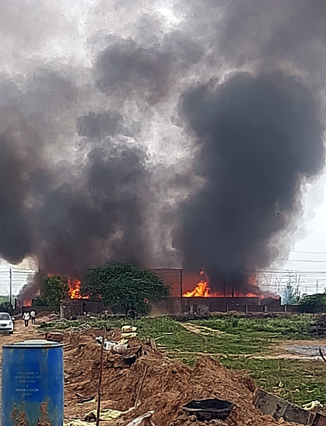 fire in Cooler parts factory
