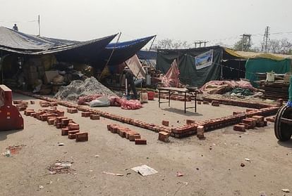 Kisan Andolan : Farmers now made brick house on kundli border