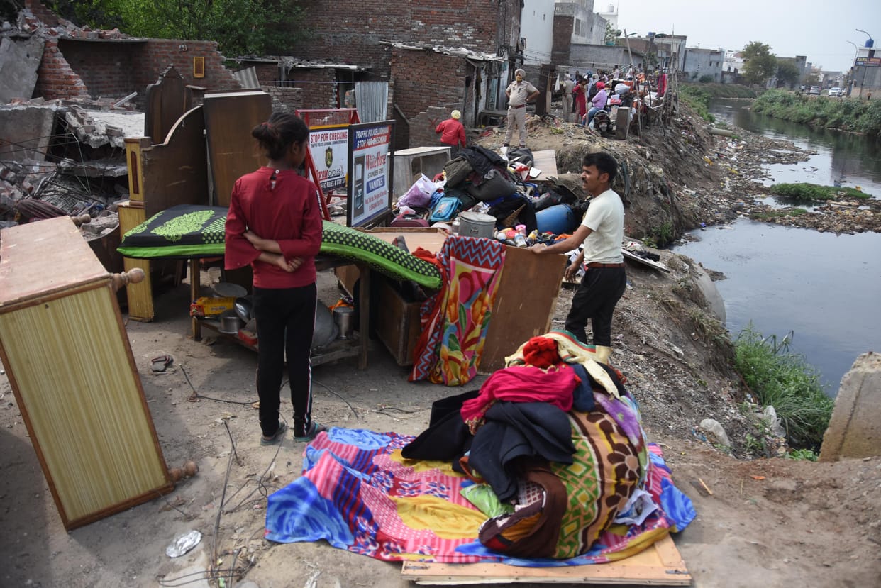 Removal of occupation around Budha Darya, Ludhiana