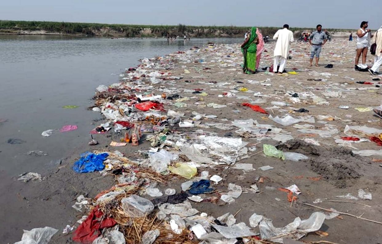 Ganga Maiya's groan caused by the pain of dirt