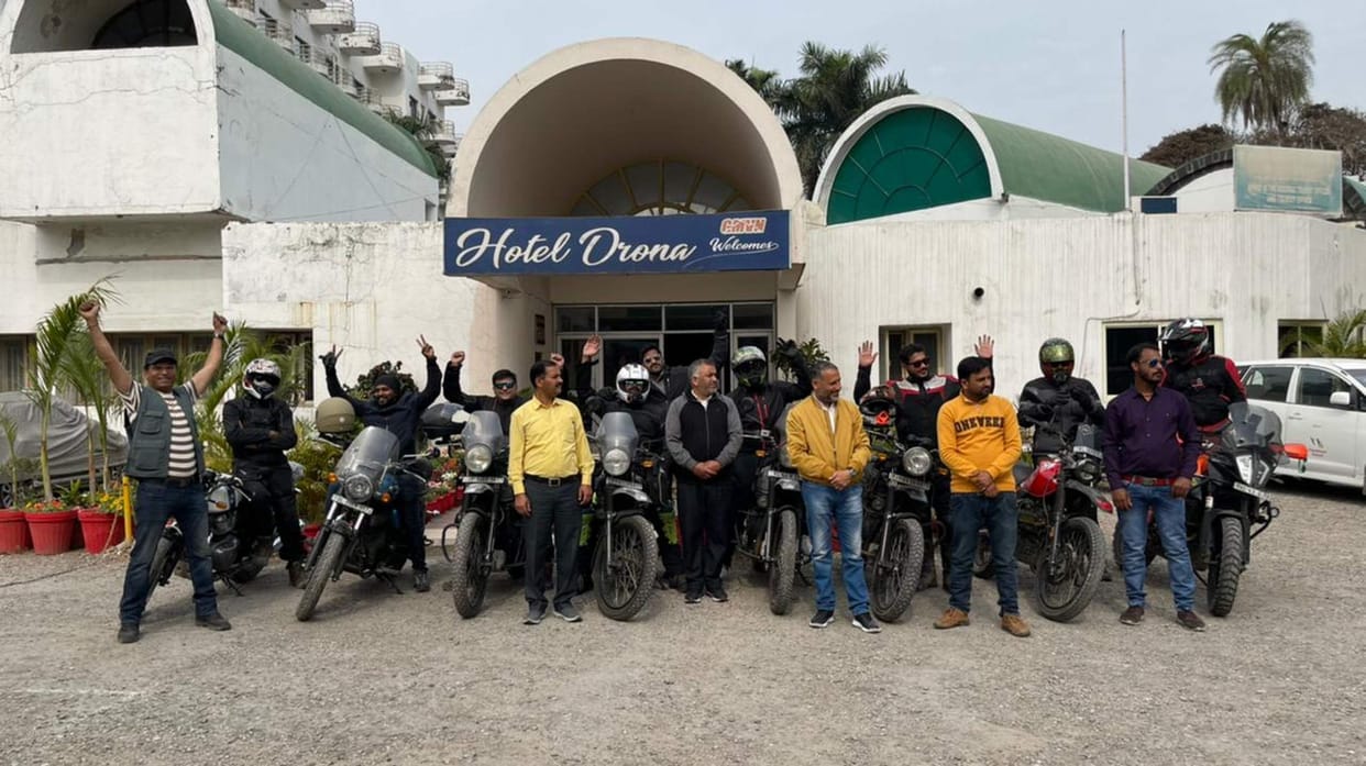 team of bikers reached Uttarkashi carrying the message of adventure tourism