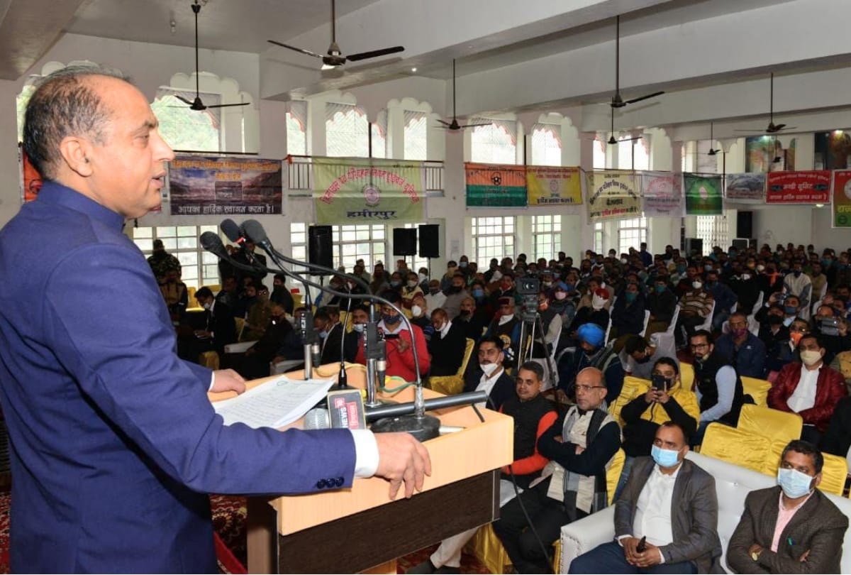 cm jairam thakur statement in HRTC foundation day program in Mandi