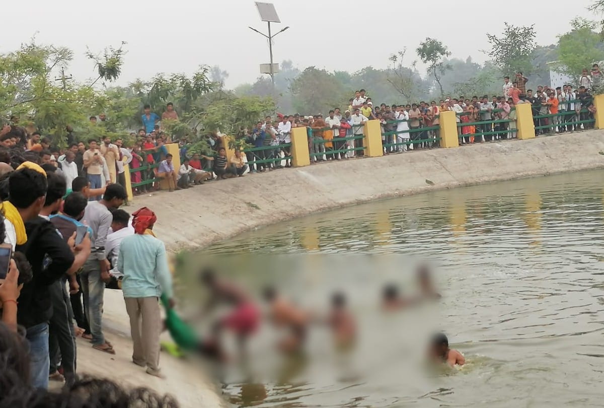 bodies of four drowned in the pond reached the village of up