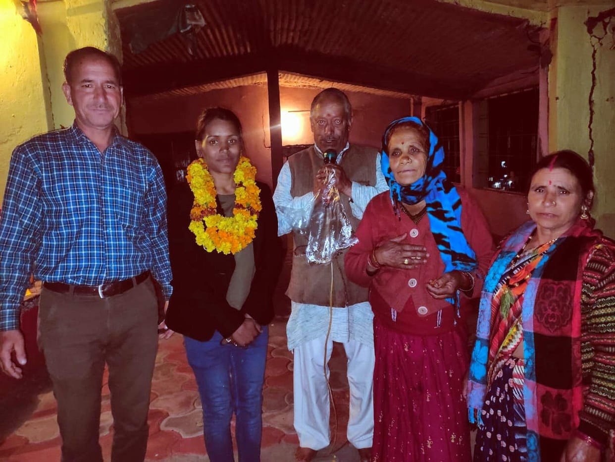 Lanthru savita ready to climb the four icebergs including Everest