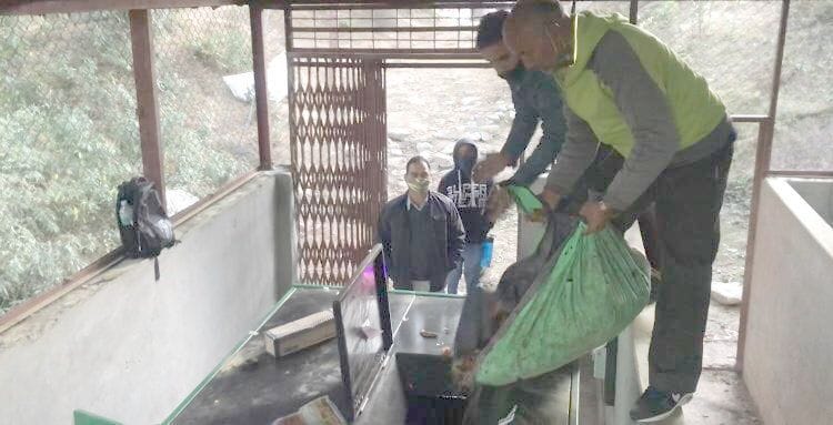 Compost made from waste vegetables in Khajjiar