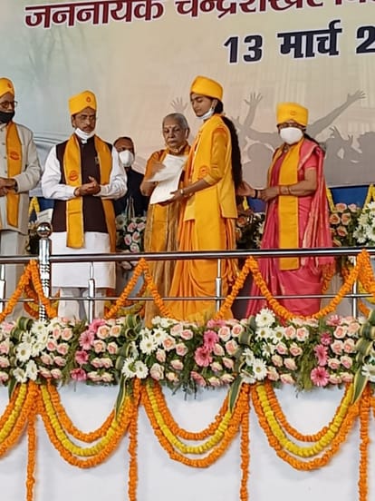 Chandrashekhar University convocation Governor Anandiben Patel said SANSKAR revolution is also need along with communication revolution