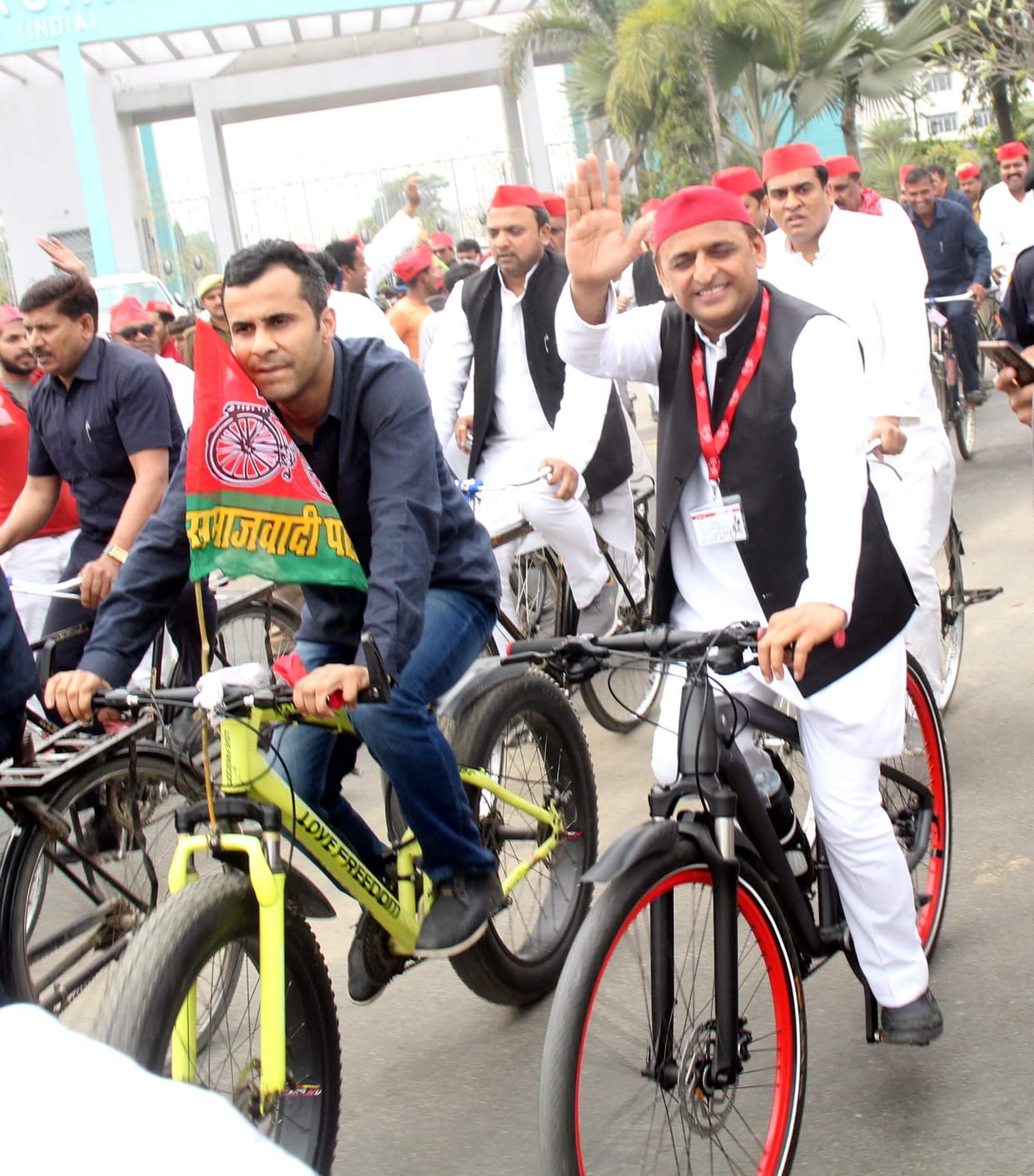 government change after cycle rally says akhilesh yadav