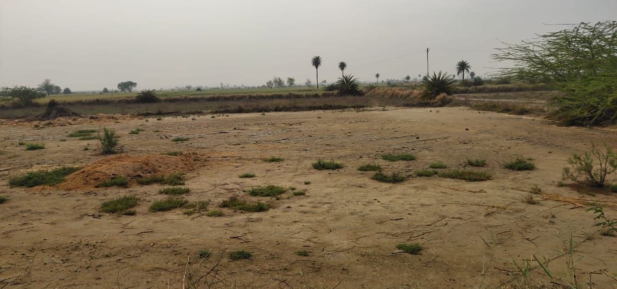 hundred acres of land wasted due to  nuh drain water