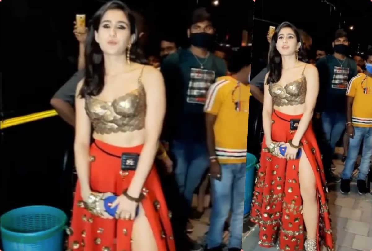 sara ali khan is being trolled on social media for showing off her legs by removing skirt