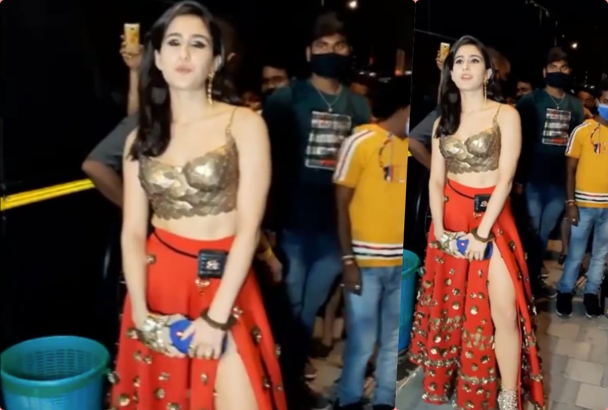 sara ali khan is being trolled on social media for showing off her legs by removing skirt