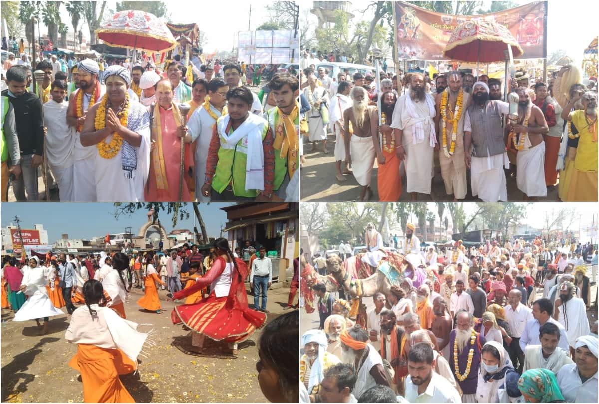 Vrindavan Kumbh Mela 2021: peshwai of saints held on last shahi snan in vrindavan