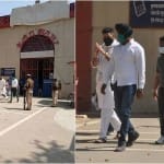 फिल्म शूटिंग के दौरान जेल से बाहर आते अभिनेता अभिषेक बच्चन