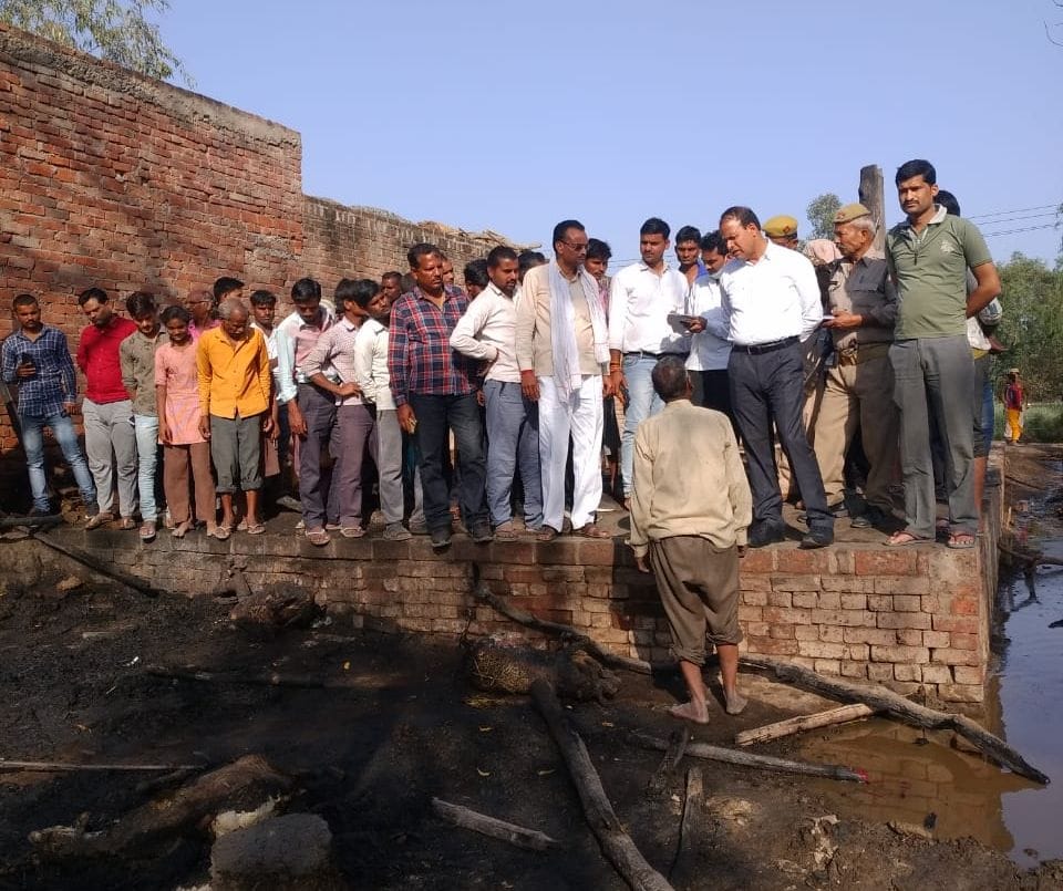 The house of four houses burnt by fire