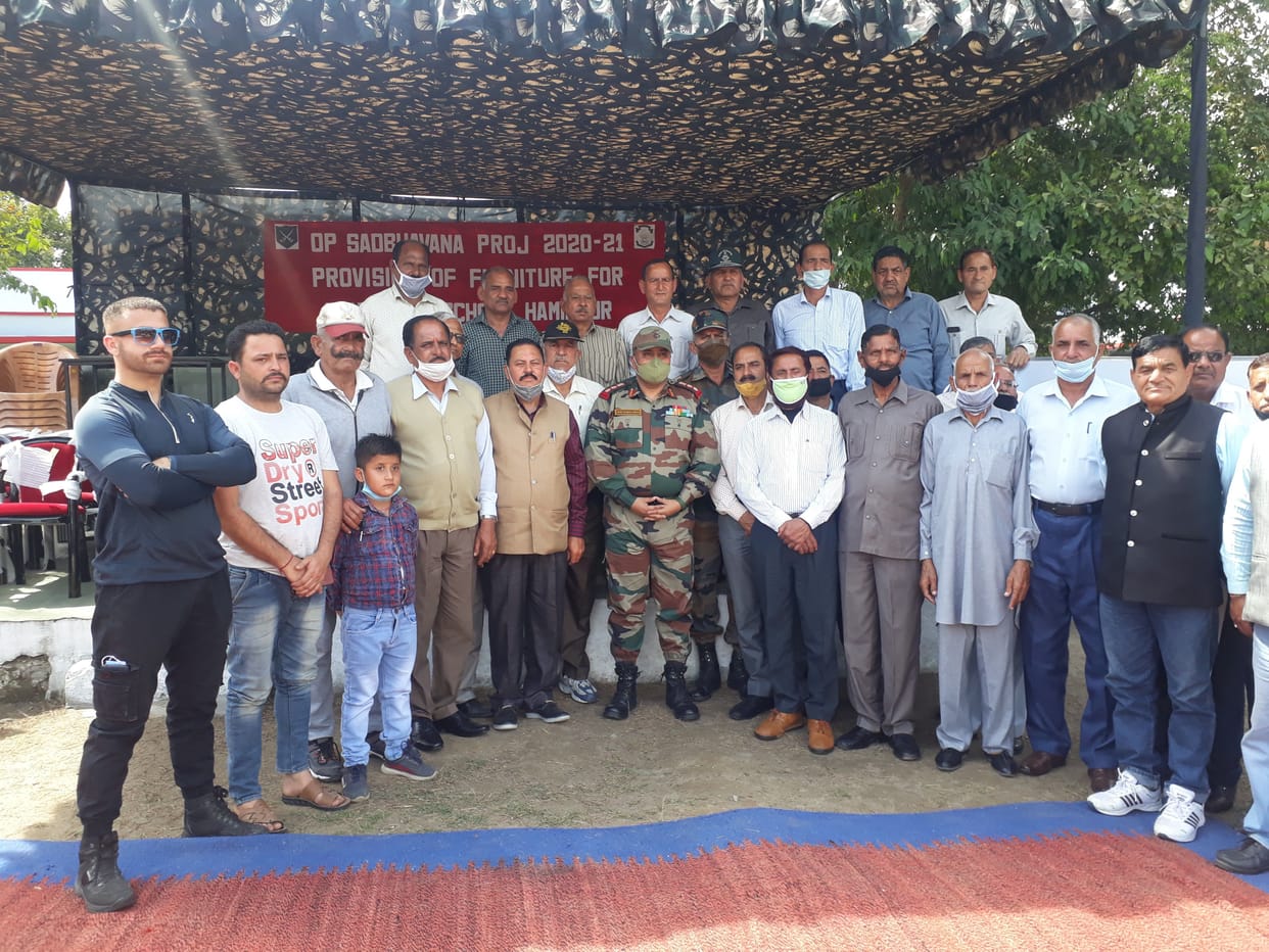 Army handed over furniture to the school