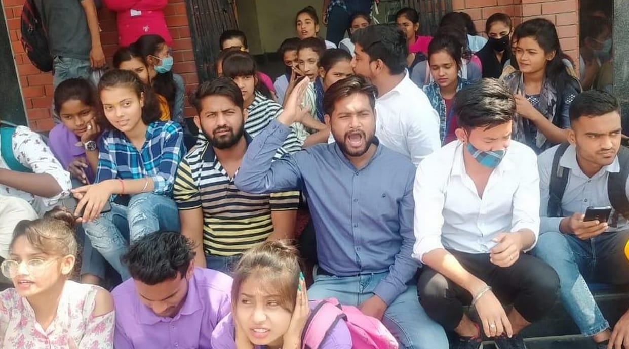 Student Protesting for Result