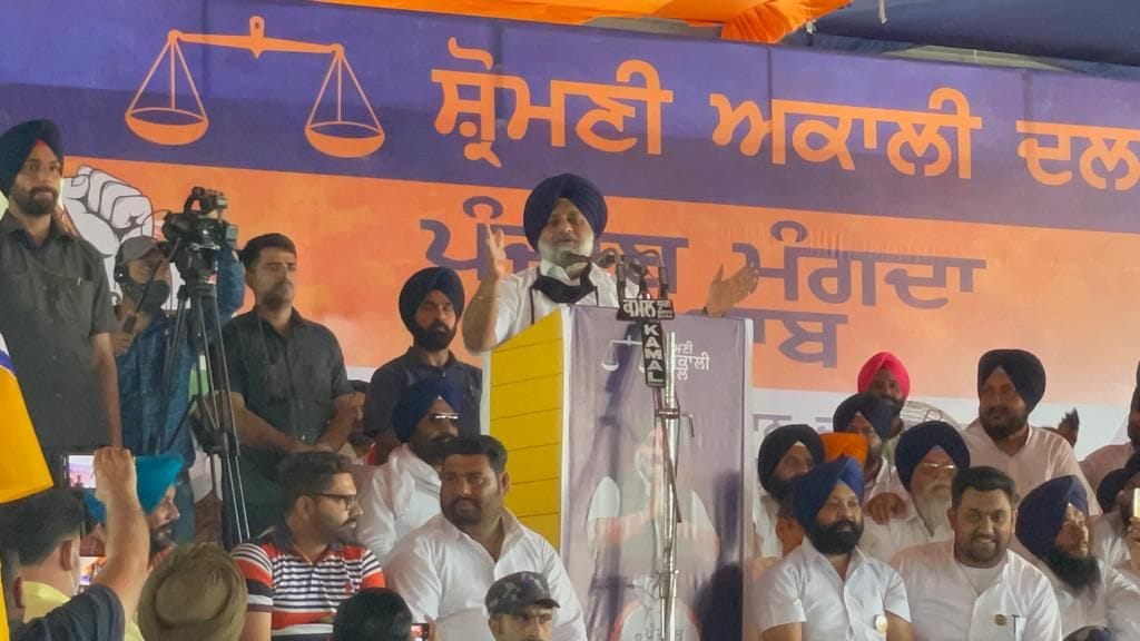 sukhbir badal's rally in firozpur