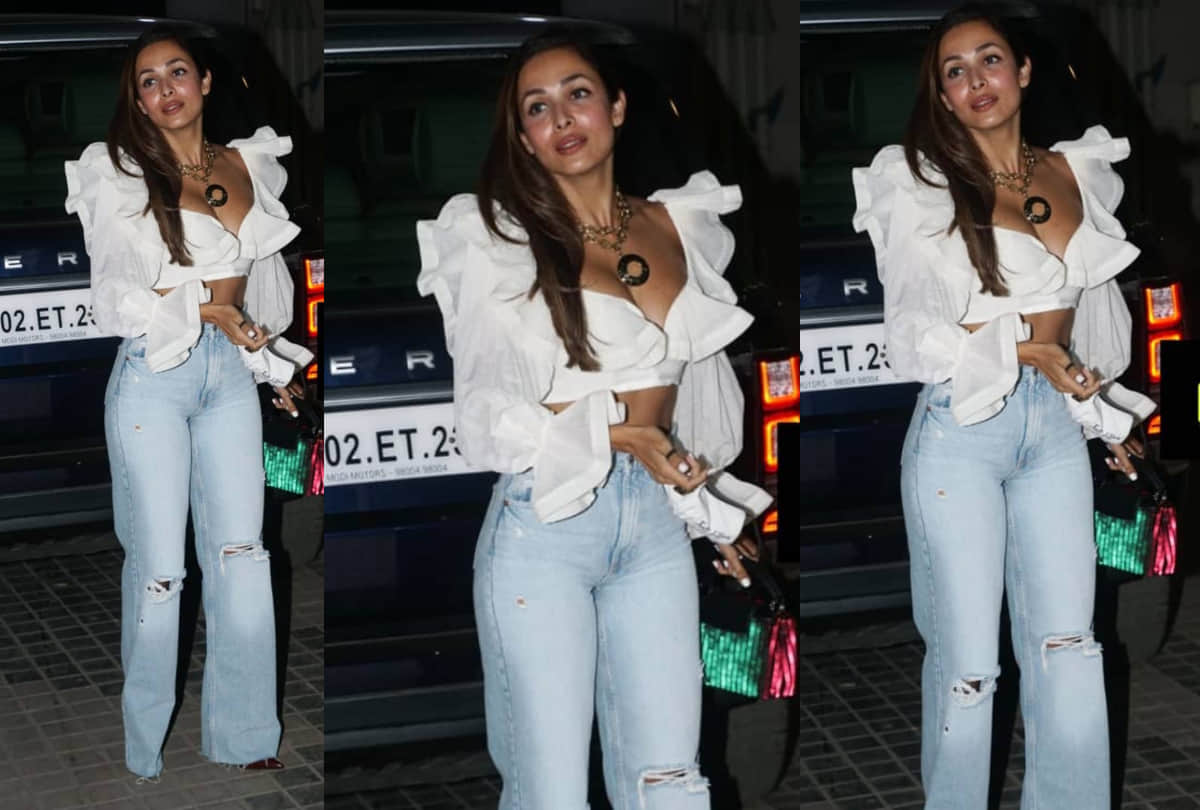 malaika arora in salman khan sister in law seema khan birthday bash look bold in white deep neckline top