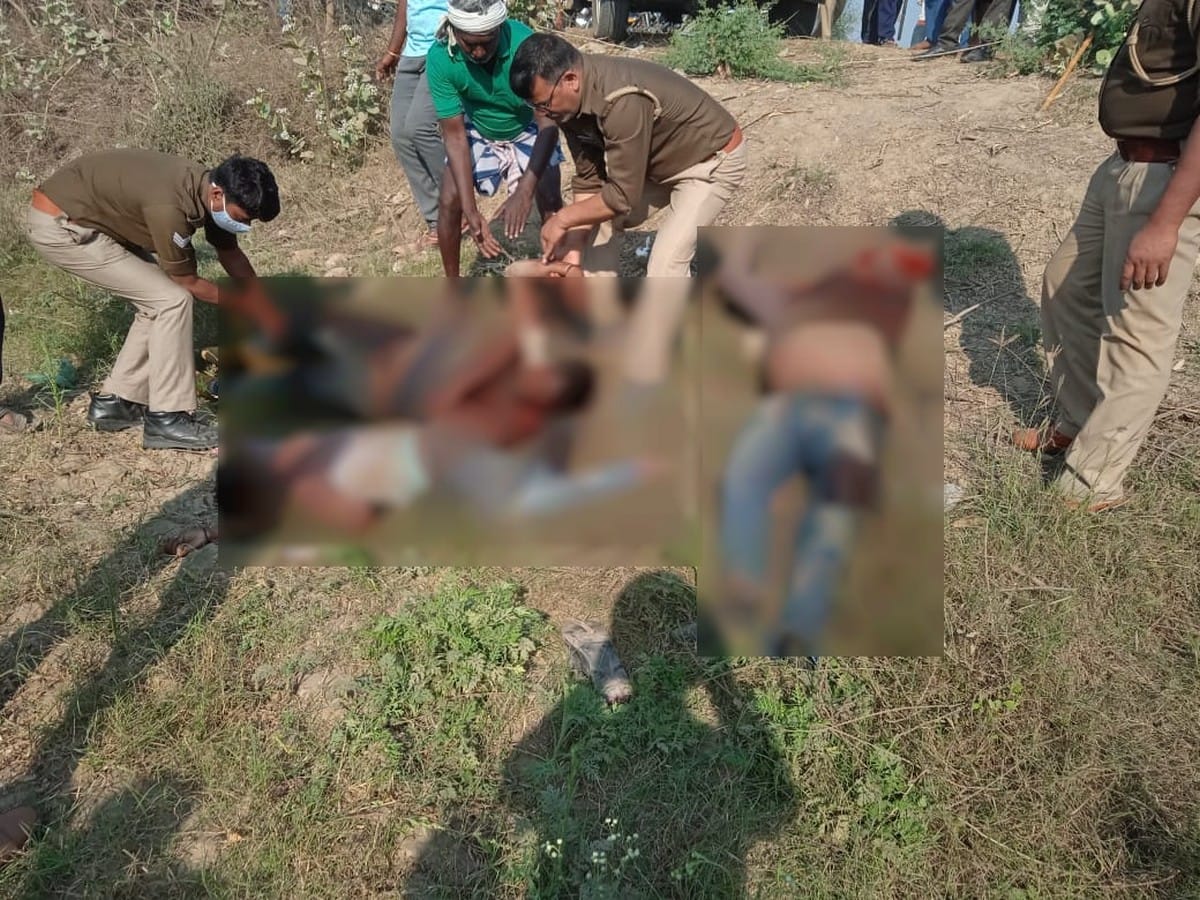 three people from bihar killed by sharp weapons dead body found in mirzapur up