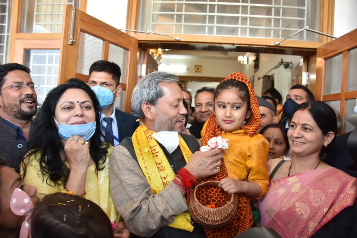 Uttarakhand cm tirath singh rawat ripped jeans remarks he married inter caste with miss meerut know about him