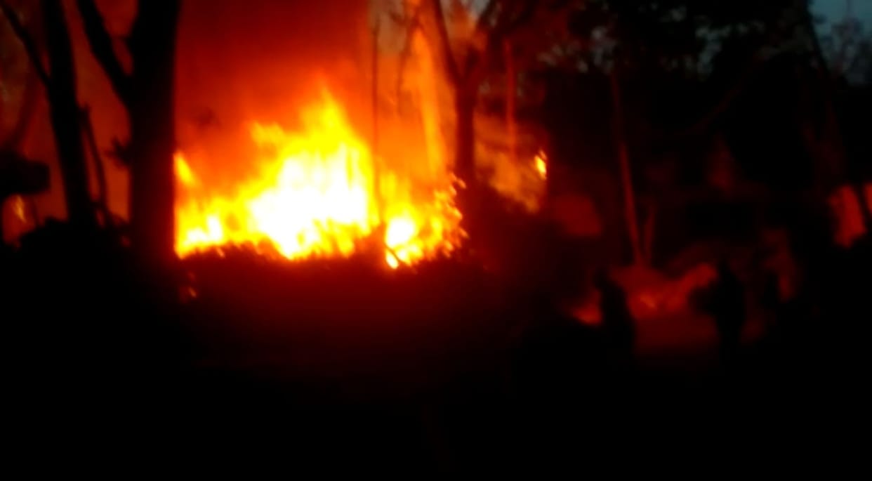 fire in cottage in bilaspur