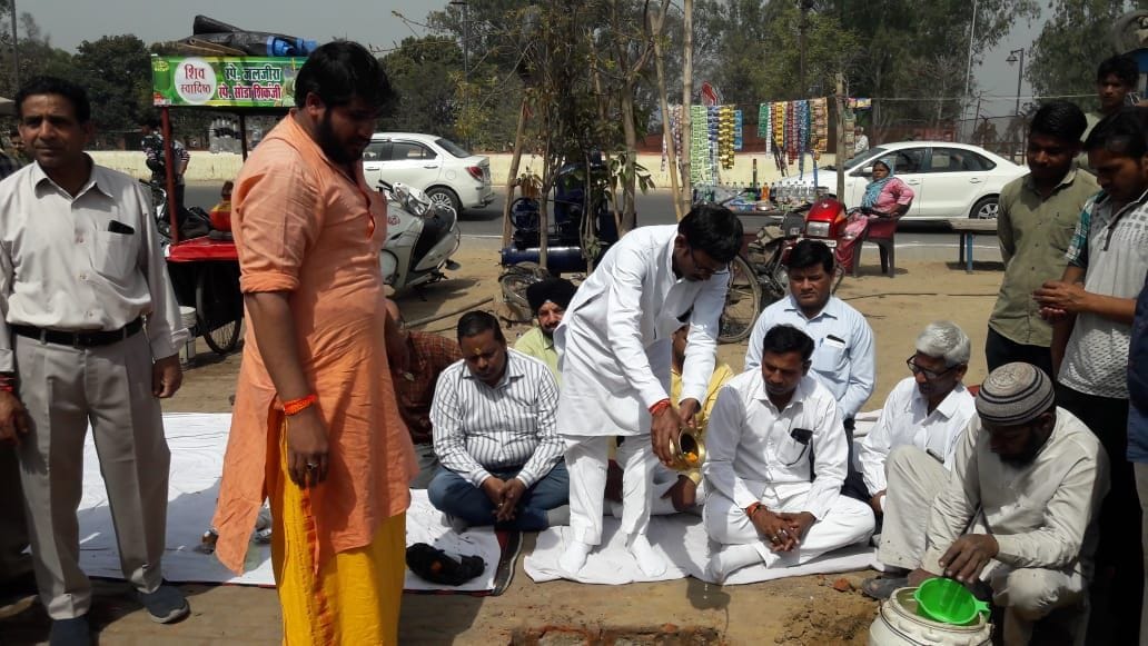 Bhoomi Poojan to build a police post at Ganganhar Ghat