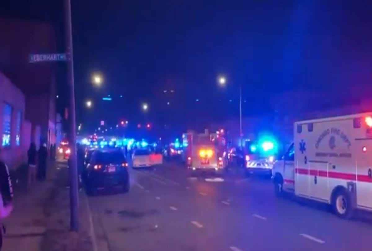 two people dead and 13 injured in gun firing during party in chicago, america