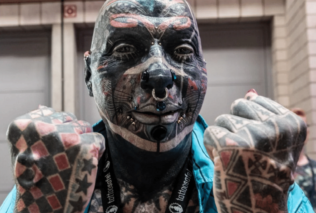 Germany Wolfgang Kirsch is most tattooed person with 98 percent body covered in ink