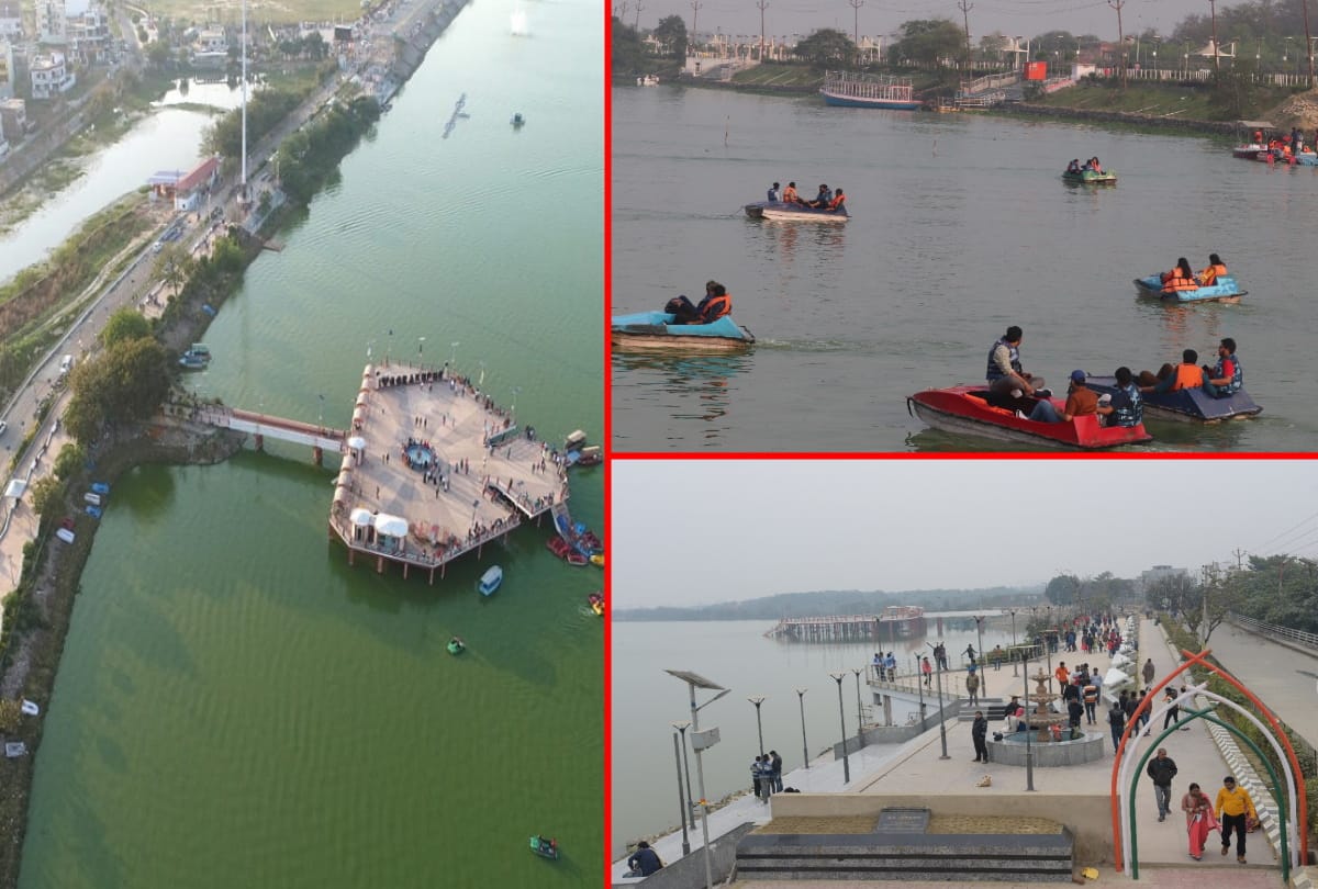 enjoy dragon boat and fly board at Ramgarh Tal Soon in Gorakhpur