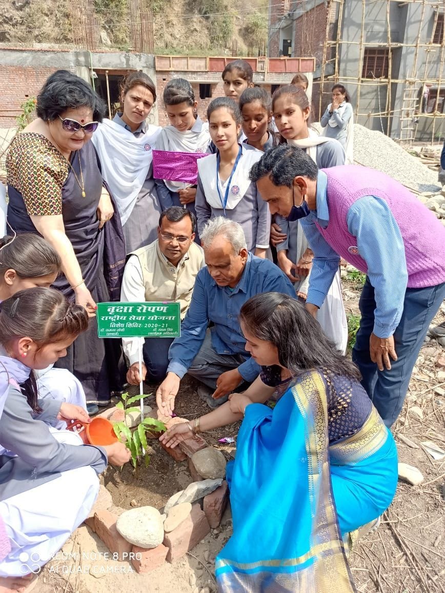 plantation on the very first day of nss camp