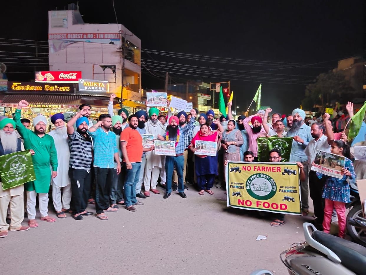 People took to the streets in protest against agricultural laws