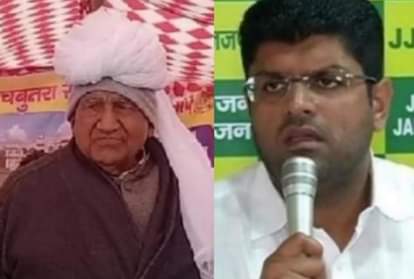 जजपा विधायक रामकुमार गौतम और दुष्यंत चौटाला।