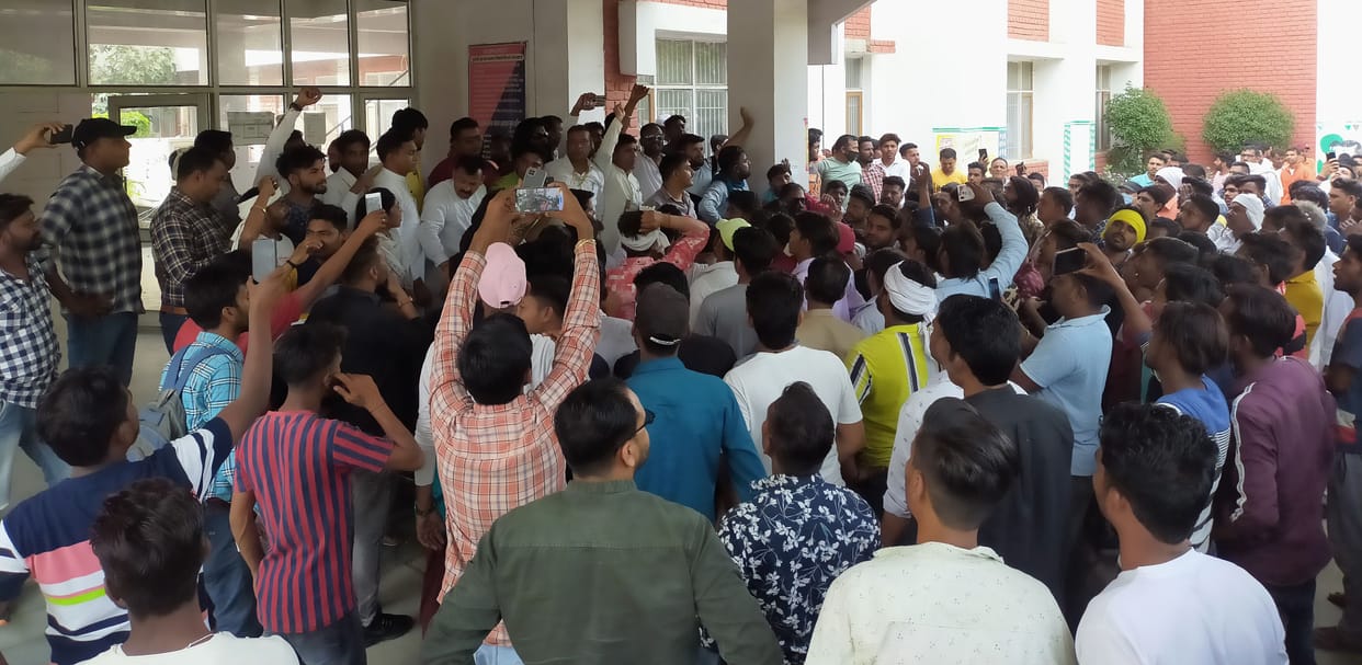 Scheduled caste people protest against police