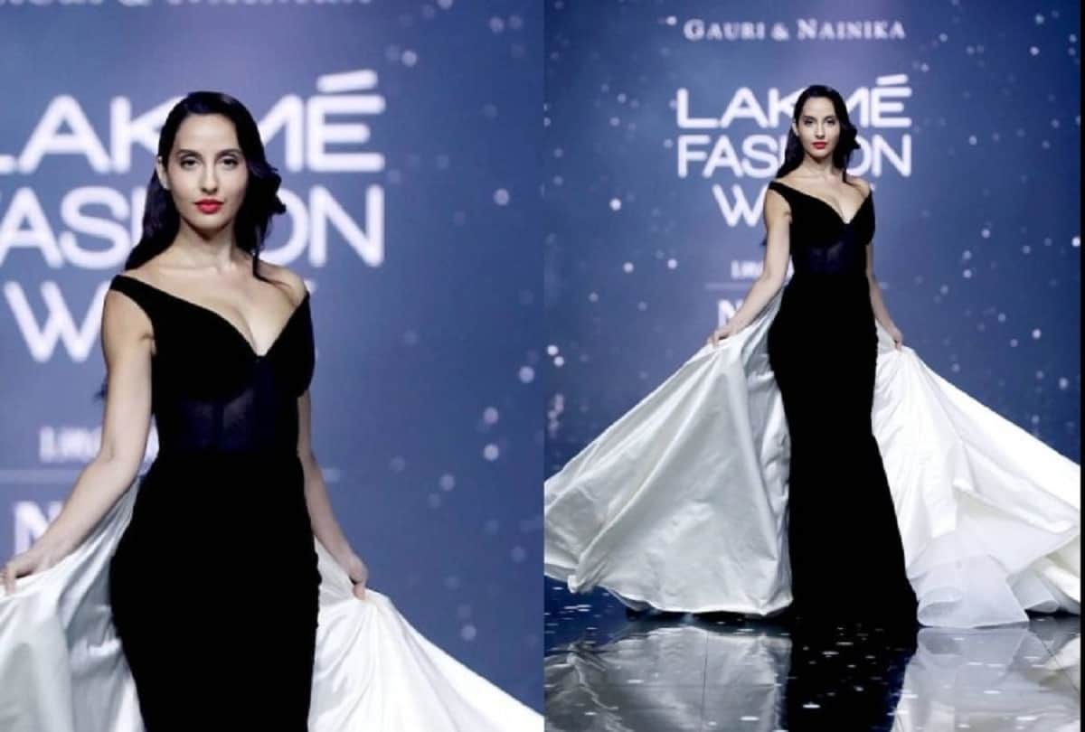 lakme fashion week 2020 nora fatehi set fire on stage with beautiful look