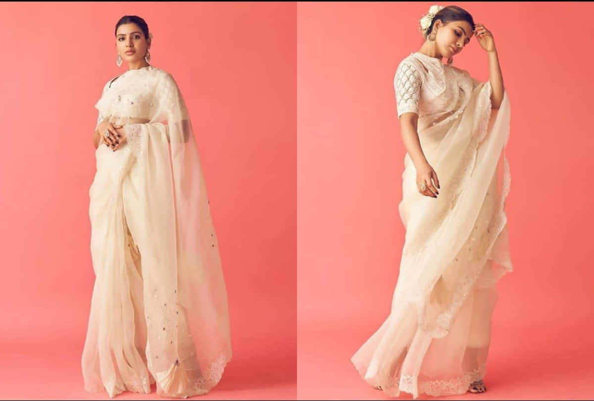 samantha akkineni latest photoshoot look elegant in white saree