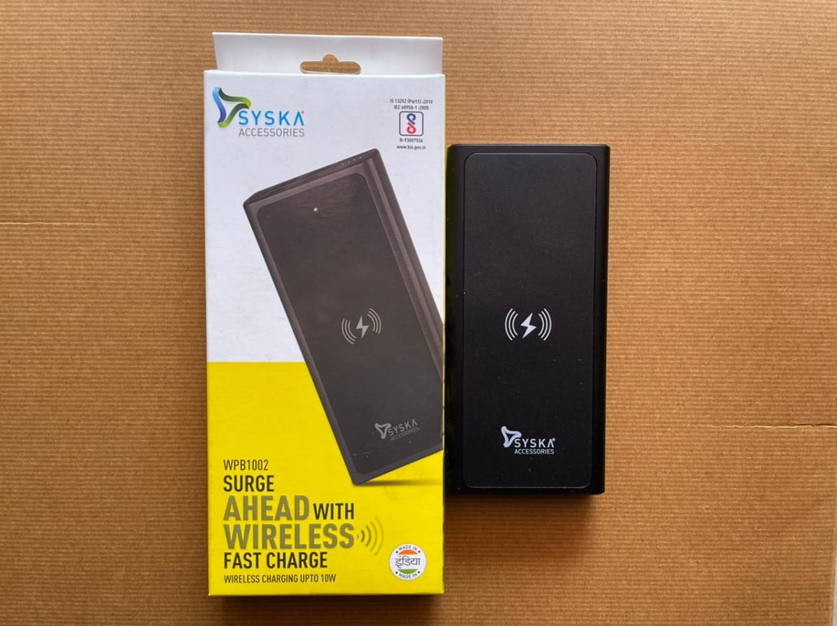 Syska WPB1002J Wireless 10000mAH Lithium Polymer Power Bank REVIEW IN HINDI