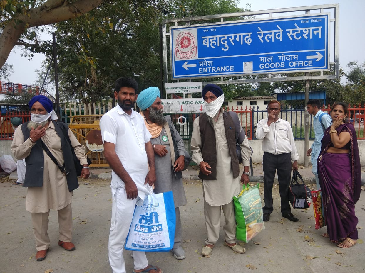 Hundreds of farmers from Punjab reached Tikri border on Tuesday