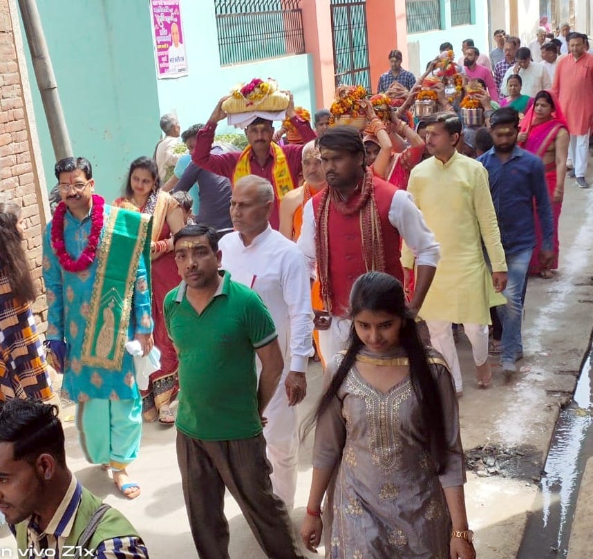 The Kalash Yatra took place before the launch of Bhagwat Katha