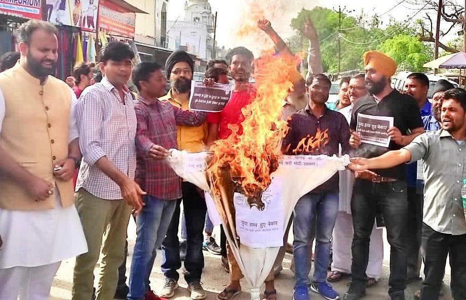 People protested