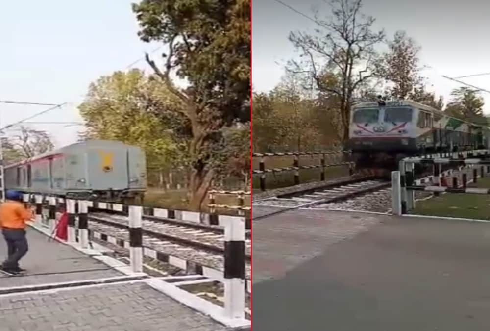 Uttarakhand Train running upside down News Slopes are on track trains tie with chains see photos