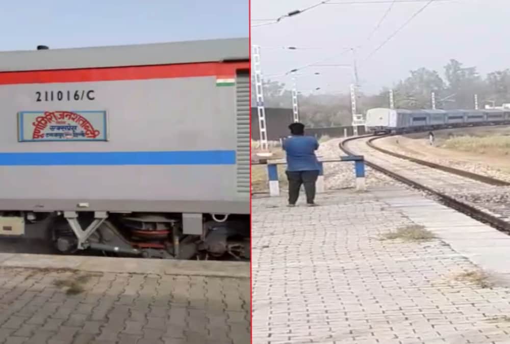 Uttarakhand Train running upside down News Slopes are on track trains tie with chains see photos