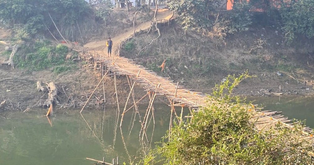Wooden bridge became a medium for people to believe