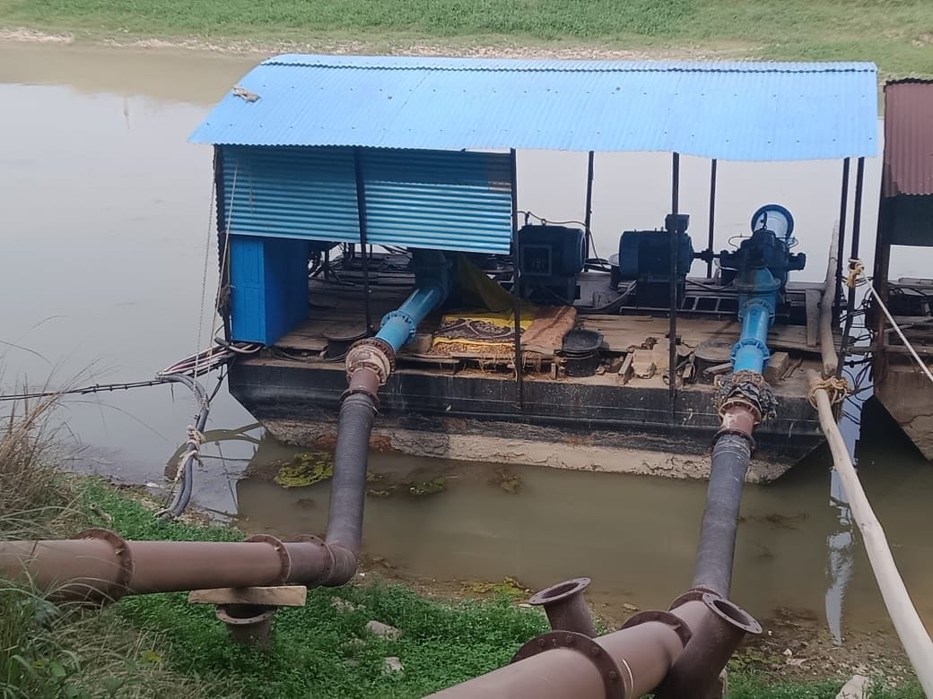water,started,pump cannel,fathepur news,rind river