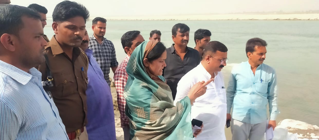MLA reached to inspect the construction of the stumbling block in Gangepur