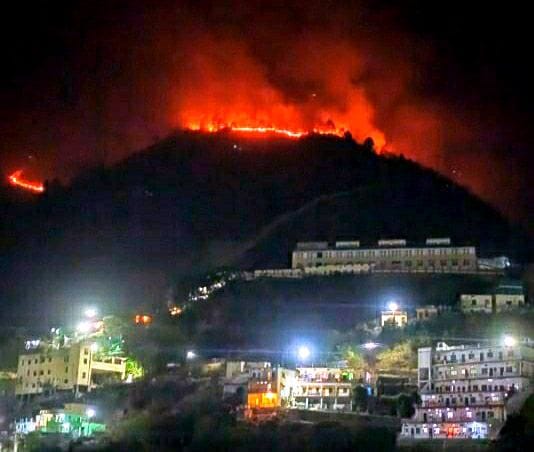 Forest fire reaches bahbazar