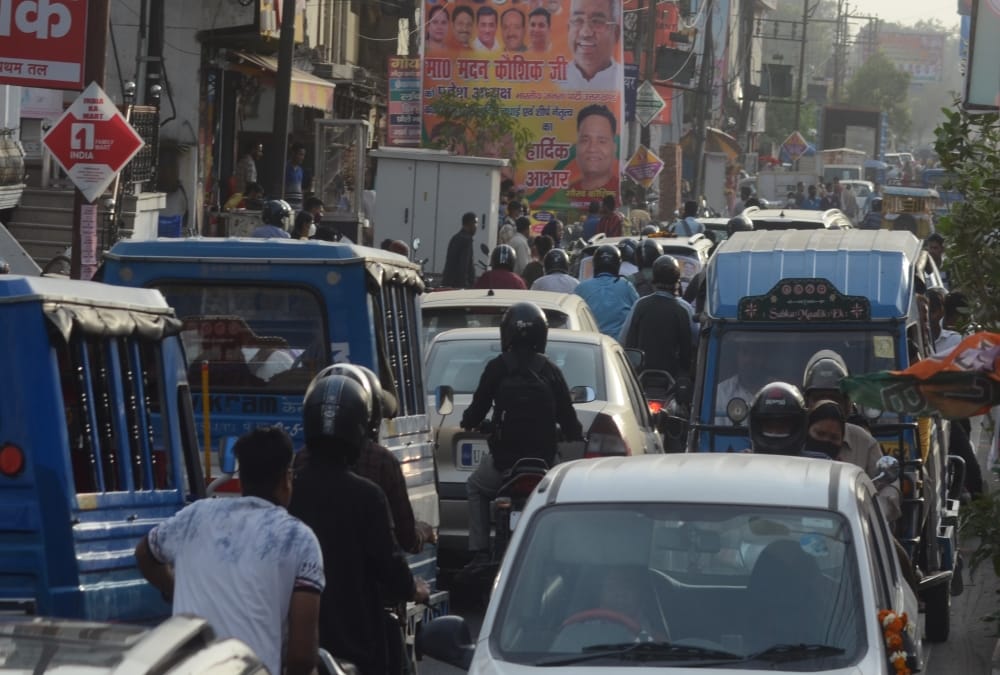 Haridwar News: Huge Crowd in Bjp State President madan kaushik Roadshow and Traffic Jam photos