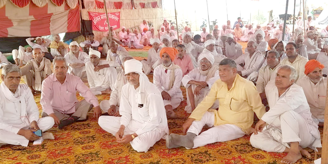 Demonstration on KMP-KGP Interchange in protest against agricultural laws