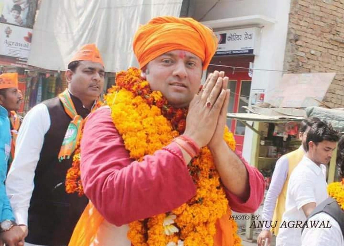 BJP mla saurabh shrivastav giving befitting reply to social media user for saying sala to him