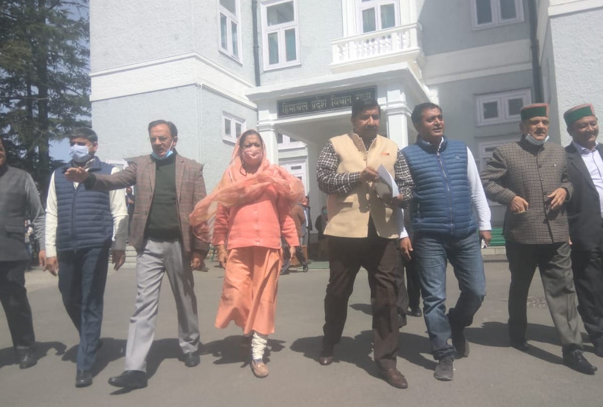 Ruckus in himachal pradesh vidhan sabha during budget session 2021 question hour