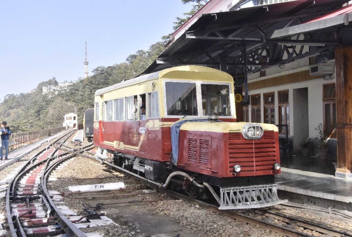 heritage rail motor car on track after two years, passenger reached shimla from kalka